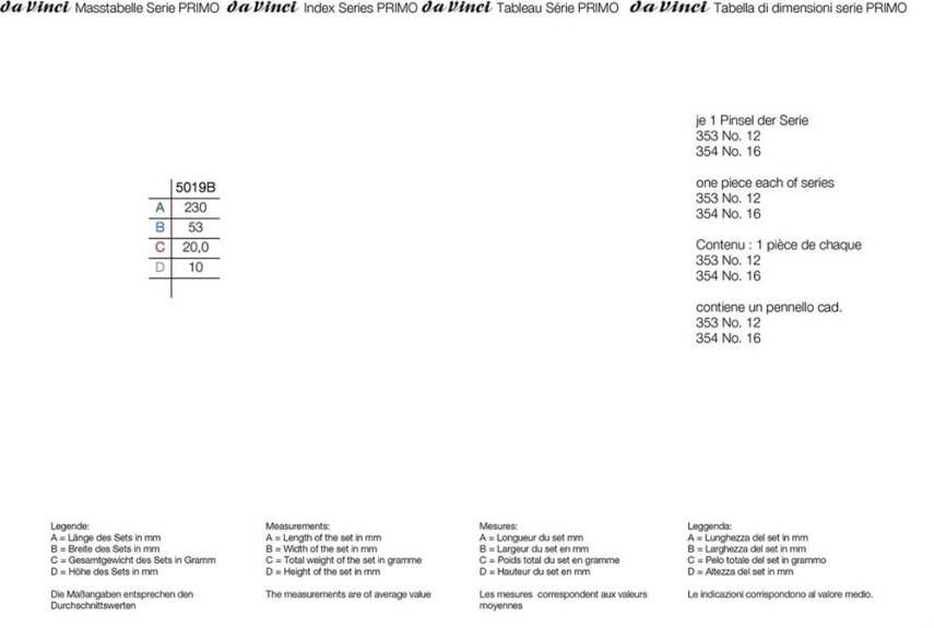 Da Vinci Primo Anaokulu Boyamaya Başlangıç Fırça Seti Seri 5019B - 2