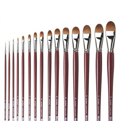 Da Vinci Red Sable Filbert-Shape Oil Paint Brush Series 1815 No:8 - 4