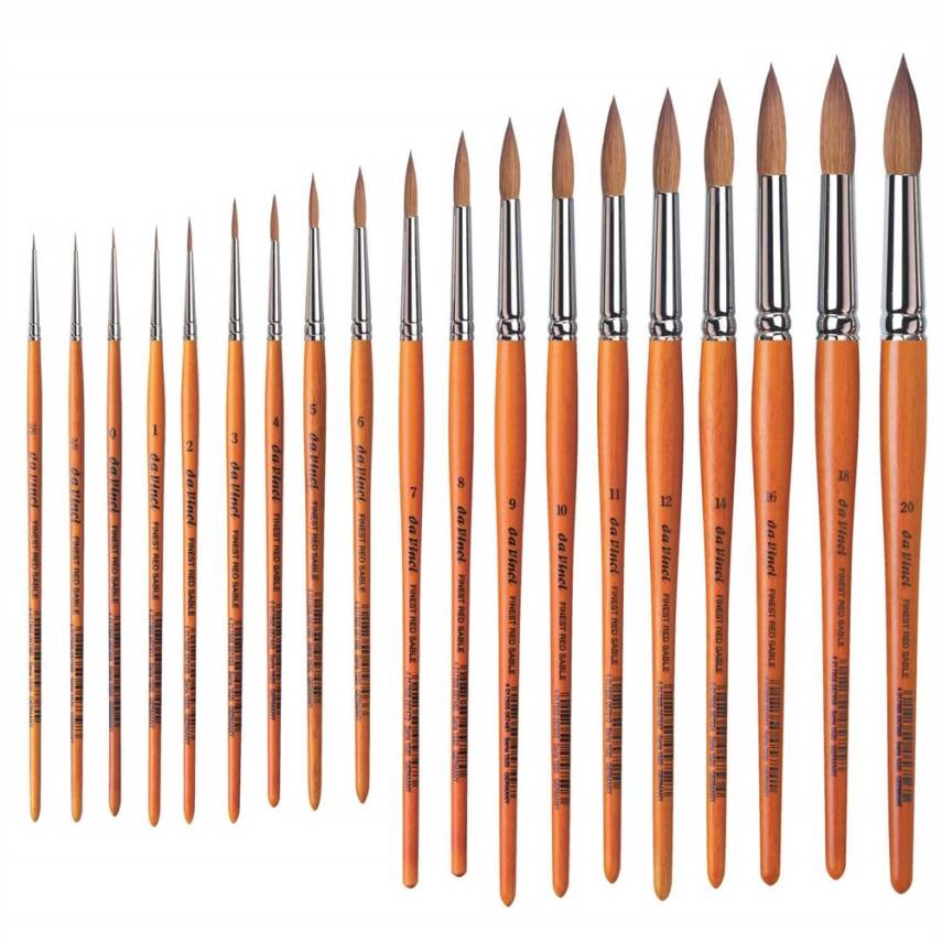 Da Vinci Red Sable Round Watercolor Brush Series 1520 No:5 - 3