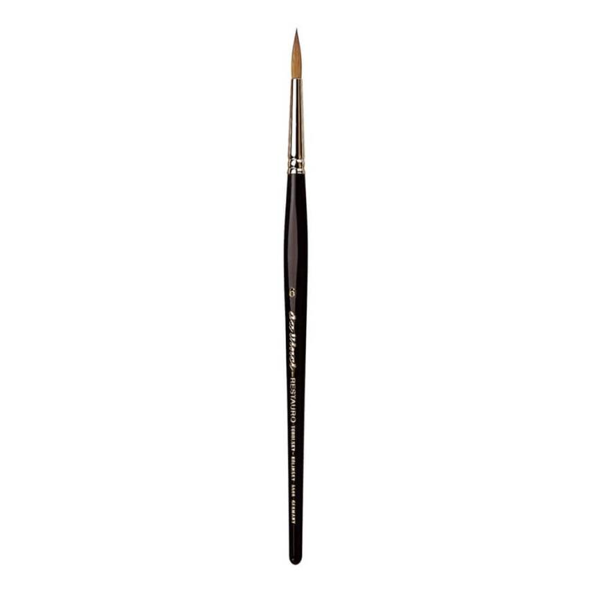 Da Vinci Restauro Kolinsky Kızıl Samur Kılı Yuvarlak Rötuş Fırçası Seri 5506 No:6 - 1