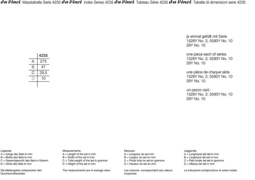 Da Vinci Sable and Squirrel Hair Watercolor Brush Set Series 4235 - 3