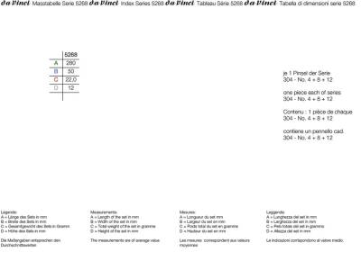Da Vinci Sentetik Hobi Craft Fırça Seti Seri 5268 - 3