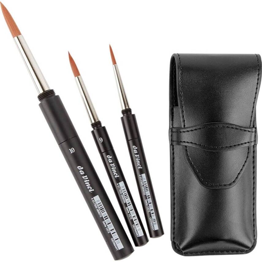 Da Vinci Sentetik Kıl Seyahat Fırça Seti Hediye Kutulu Seri 5382-1573 - 1