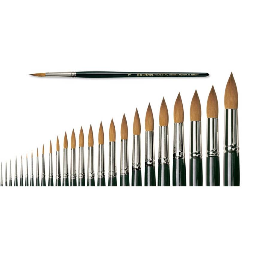 Da Vinci Series 10 Kolinsky Red Sable Round Illumination and Watercolor Brush No: 30 - 5