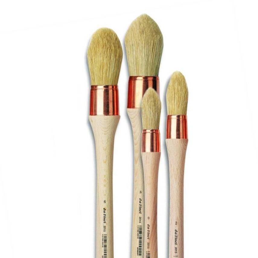 Da Vinci Seri 2015 Domuz Kılı Yuvarlak Geniş Yüzey Akrilik Boya Fırçası - 1