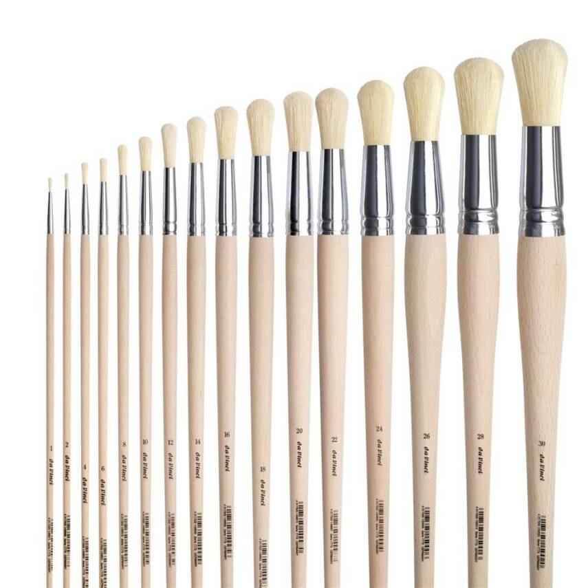 Da Vinci Seri 7779 Domuz Kılı Yuvarlak Silindir Uçlu Akrilik Boya Ve Yağlı Boya Fırçası  - 1