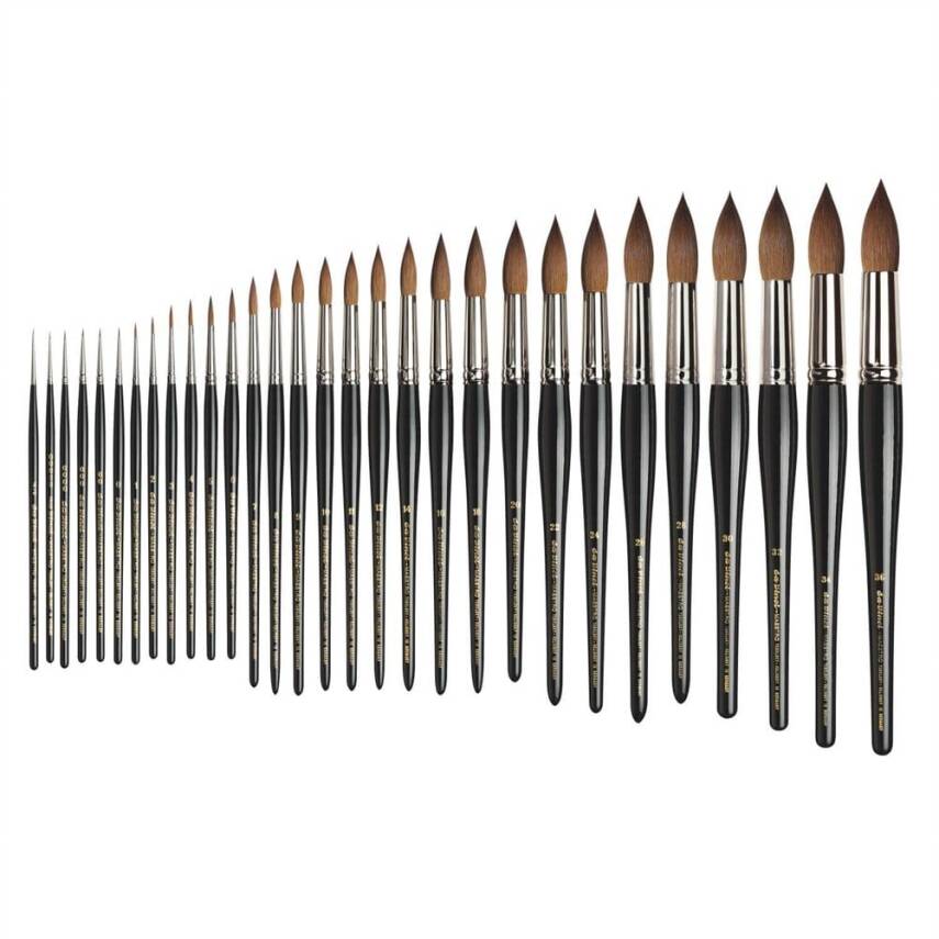 Da Vinci Series 10 Kolinsky Red Sable Round Illumination and Watercolor Brush No: 9 - 1