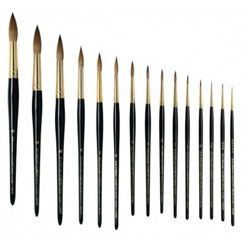 Da Vinci Series 11 Kolinsky Red Sable Round Illumination and Watercolor Brush No: 10 - 2