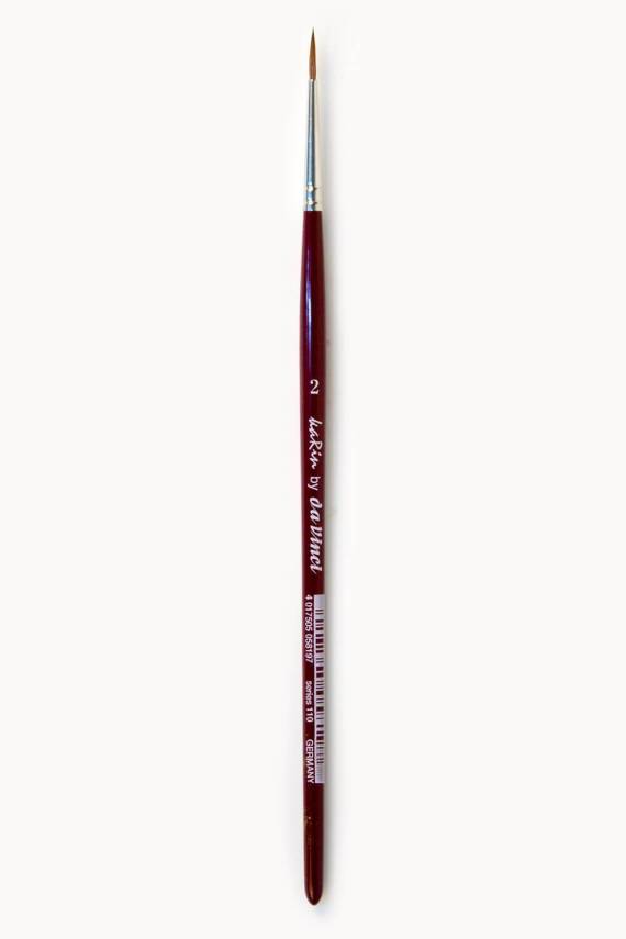 Da Vinci Series 110 Red Sable Hair Round Illumination and Watercolor Brush No: 2 - 1