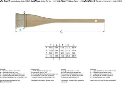 Da Vinci Series 11245 Goat Hair Hake Brush No: 1 - 3