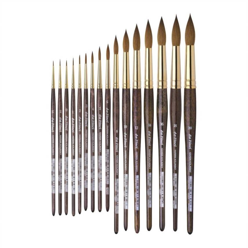 Da Vinci Series 1526Y Red Sable Round Illumination and Watercolor Brush No: 2 - 2