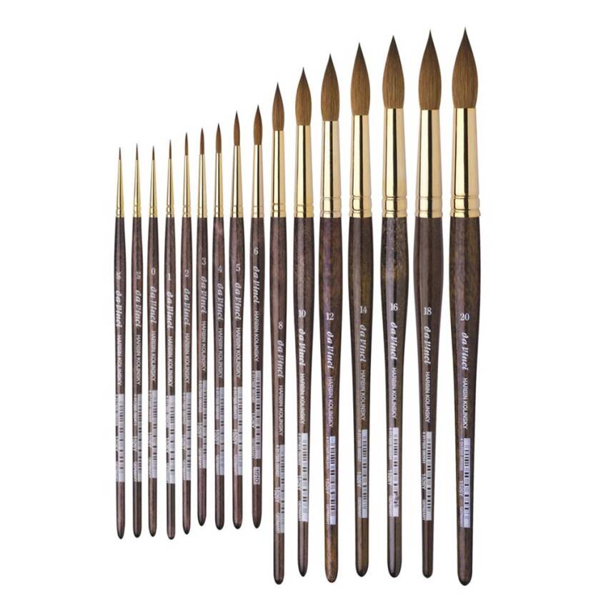 Da Vinci Series 1526Y Red Sable Round Illumination and Watercolor Brush - 1
