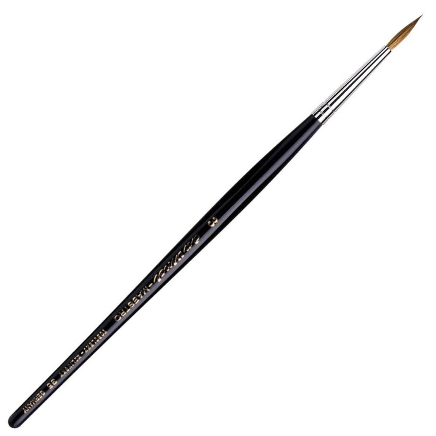 Da Vinci Series 35 Kolinsky Red Sable Extra Long Round Watercolor Brush No: 3 - 1