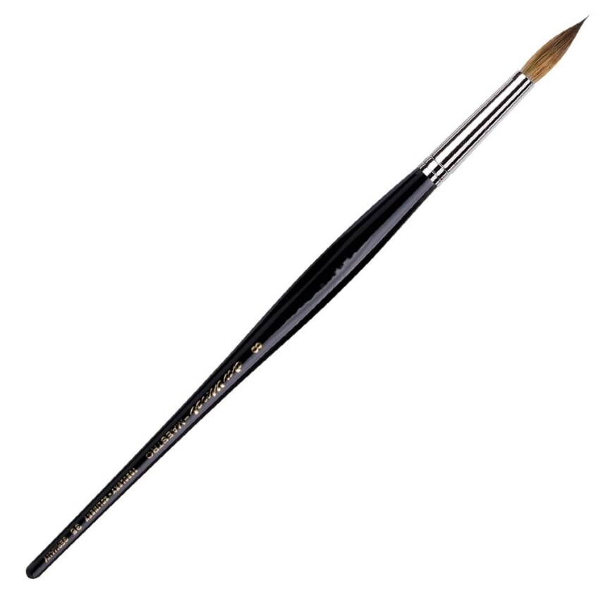 Da Vinci Series 35 Kolinsky Red Sable Extra Long Round Watercolor Brush No: 8 - 4