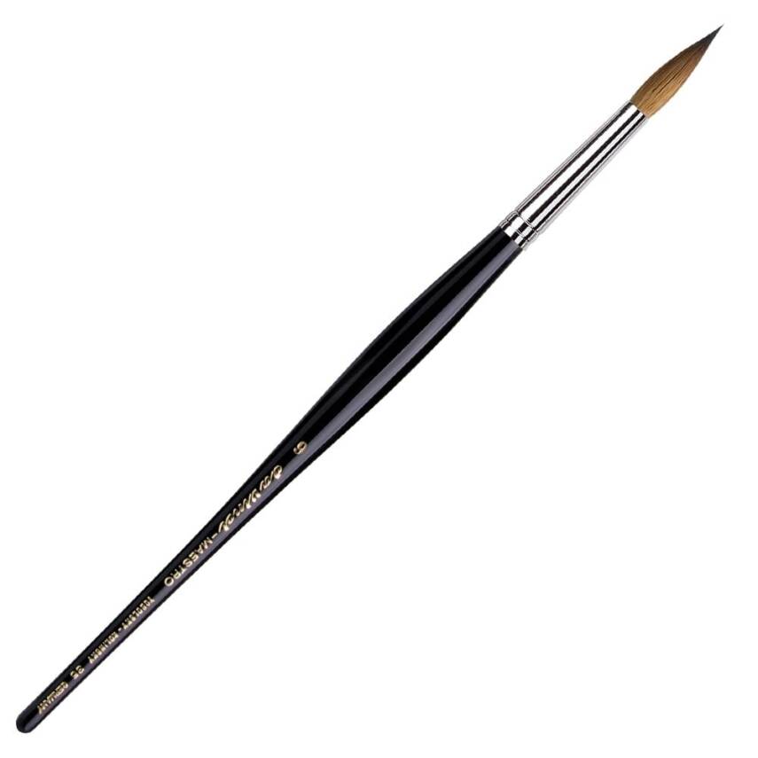 Da Vinci Series 35 Kolinsky Red Sable Extra Long Round Watercolor Brush No: 9 - 4