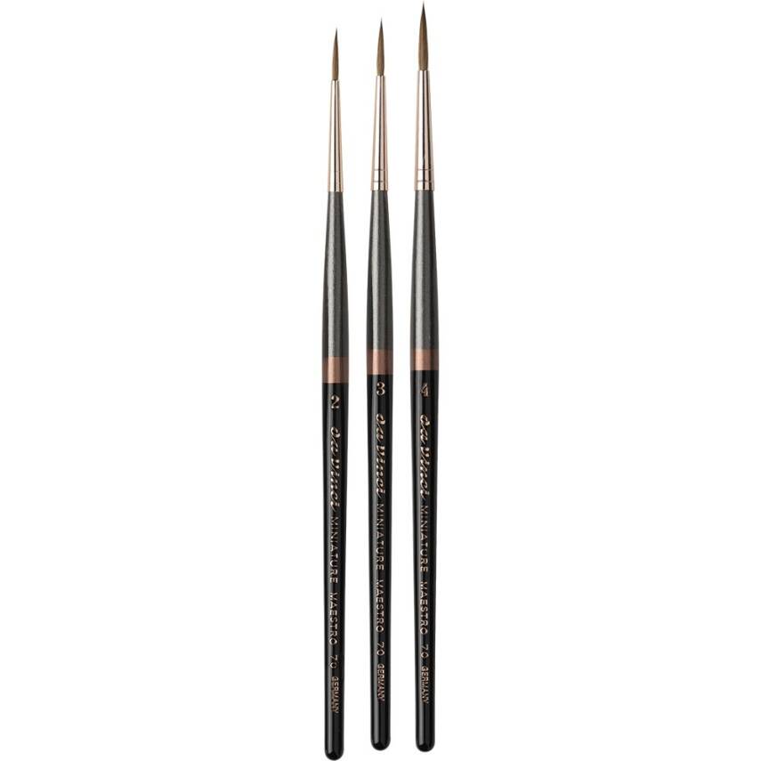 Da Vinci Series 70 Red Sable Round Illumination and Watercolor Brush - 1
