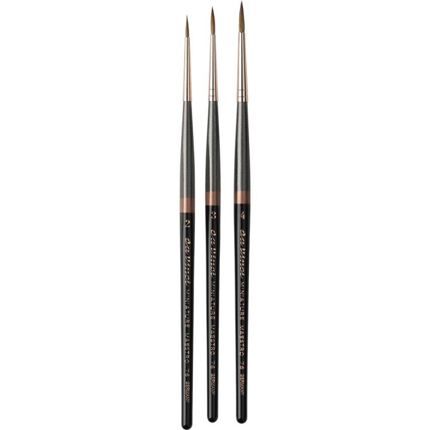 Da Vinci Series 76 Red Sable Round Illumination and Watercolor Brush - 1