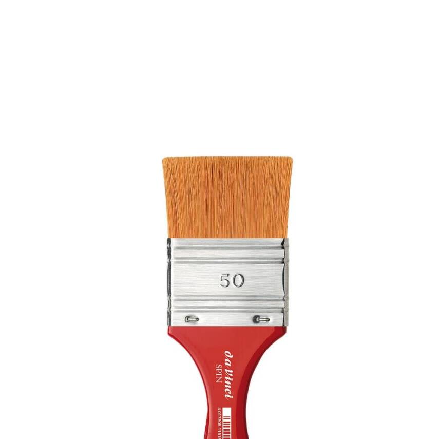 Da Vinci Spin Sentetik Ekstra Yumuşak Düz Uçlu Geniş Yüzey Fırçası Seri 5080 No:50 - 4
