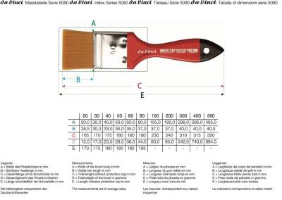 Da Vinci Spin Synthetic Extra Soft Flat Wide Surface Brush Series 5080 No:60 - 2