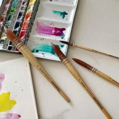 Da Vinci Spin Synthetic Round French Watercolor Brush Series 488 No:8 - 4