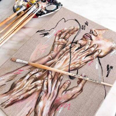 Da Vinci Synthetic Flat Acrylic and Oil Paint Brush Series 8329 No:20 - 3