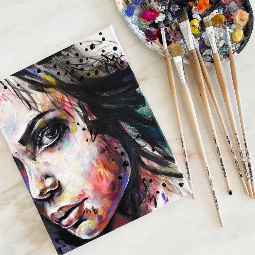 Da Vinci Synthetic Flat Acrylic and Oil Paint Brush Series 8329 No:20 - 4