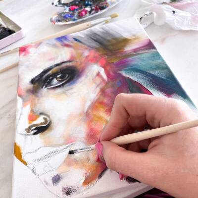 Da Vinci Synthetic Flat Acrylic and Oil Paint Brush Series 8329 No:6 - 6