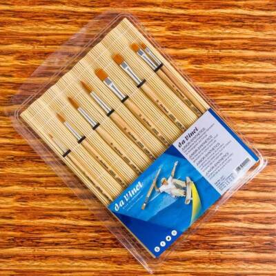 Da Vinci Synthetic School and Hobby 8-Piece Brush Set with Bamboo Brush Holder Series 5371 - 2