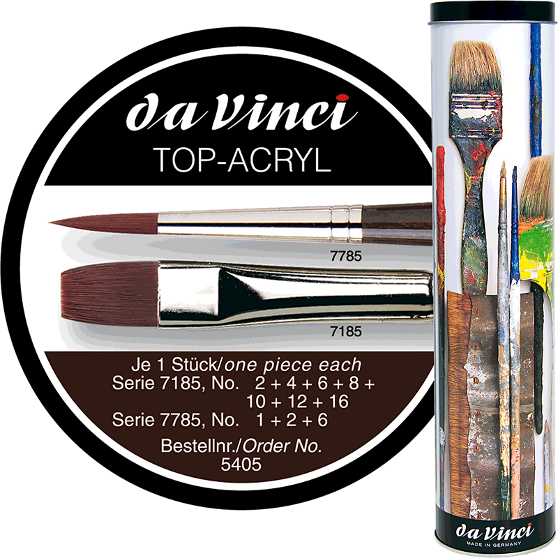Da Vinci Top-Acryl Acrylic and Oil Paint Gift Brush Set Series 5405 - 1