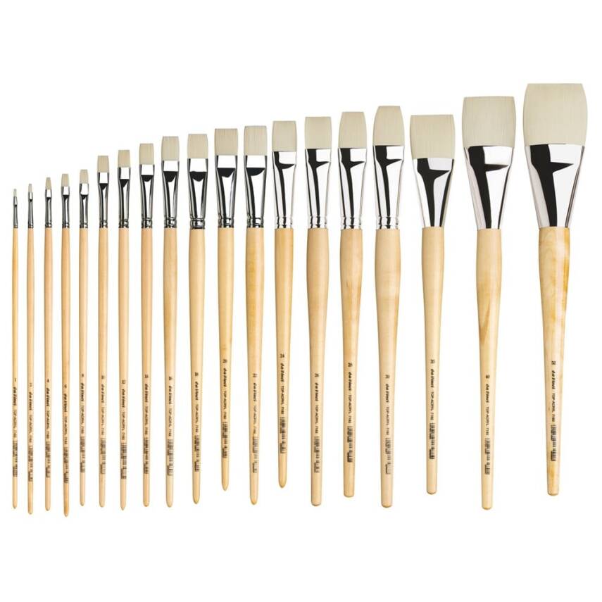 Da Vinci Top Acryl Sentetik Düz Akrilik Boya Ve Yağlı Boya Fırçası Seri 7182 No:12 - 4