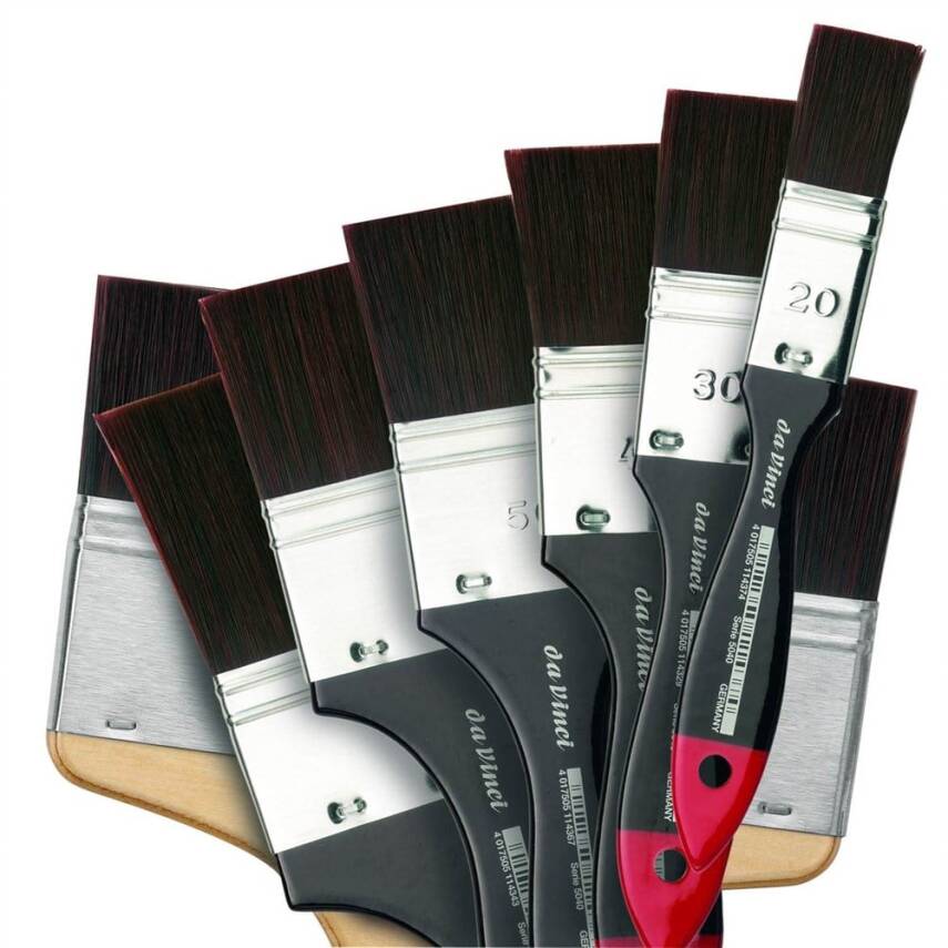 Da Vinci Top Acryl Sentetik Düz Uçlu Geniş Yüzey Fırçası Seri 5040 No:20 - 5