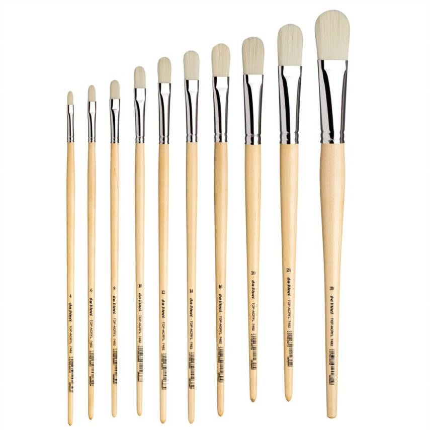 Da Vinci Top Acryl Sentetik Kedi Dili Akrilik Boya Ve Yağlı Boya Fırçası Seri 7482 No:16 - 4