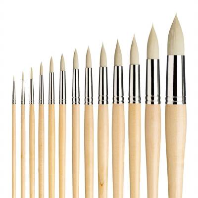 Da Vinci Top Acryl Sentetik Yuvarlak Akrilik Boya Ve Yağlı Boya Fırçası Seri 7782 No:2 - 3