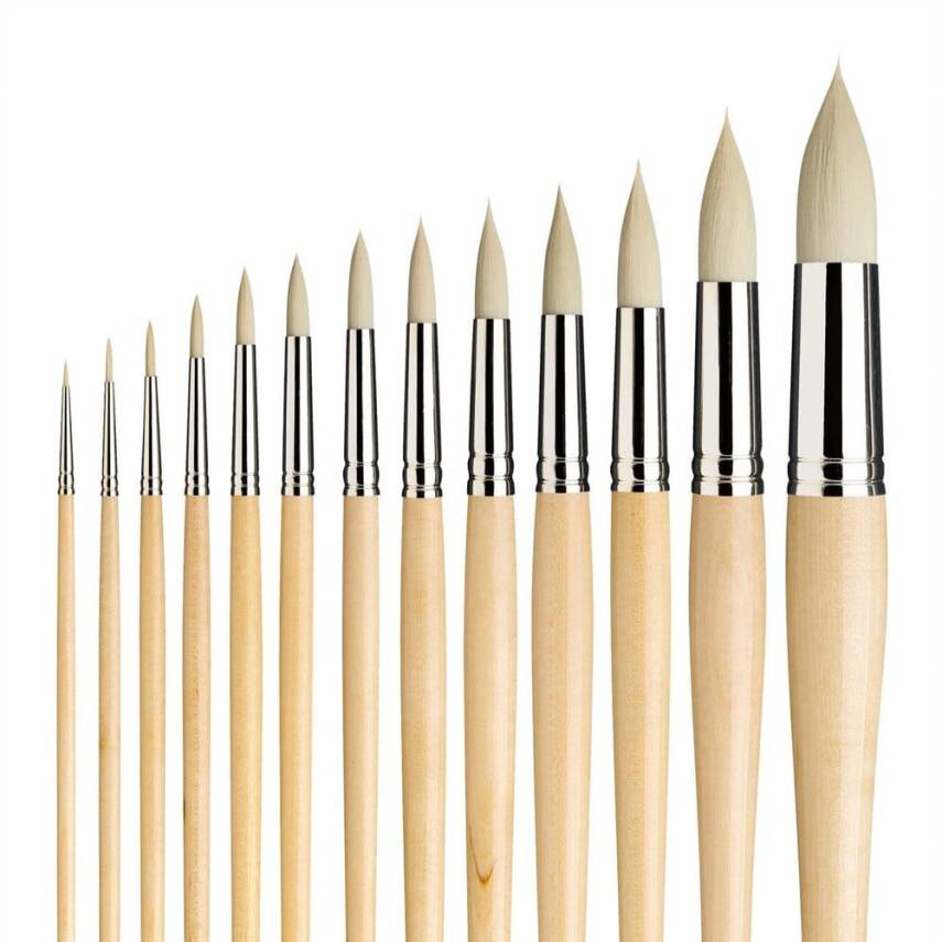 Da Vinci Top Acryl Sentetik Yuvarlak Akrilik Boya Ve Yağlı Boya Fırçası Seri 7782 No:4 - 4