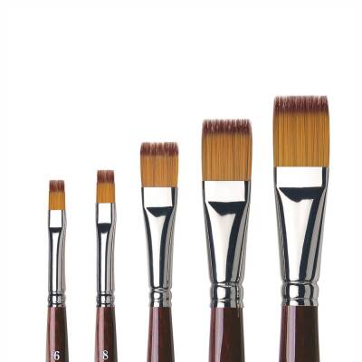 Da Vinci Vario Tip Sentetik Düz Uçlu Sulu Boya Ve Hobi Craft Fırçası Seri 1381 No:16 - 3