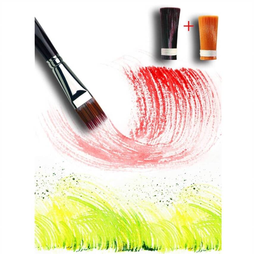 Da Vinci Vario Tip Synthetic Flat Watercolor and Hobby Craft Brush Series 1381 No:8 - 4