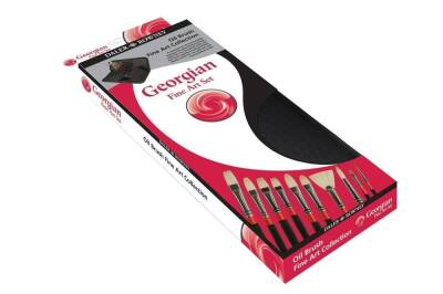 Daler Rowney Aquafine Classic Zip Case 10 Artists Watercolor Brushes Long Handle - 2