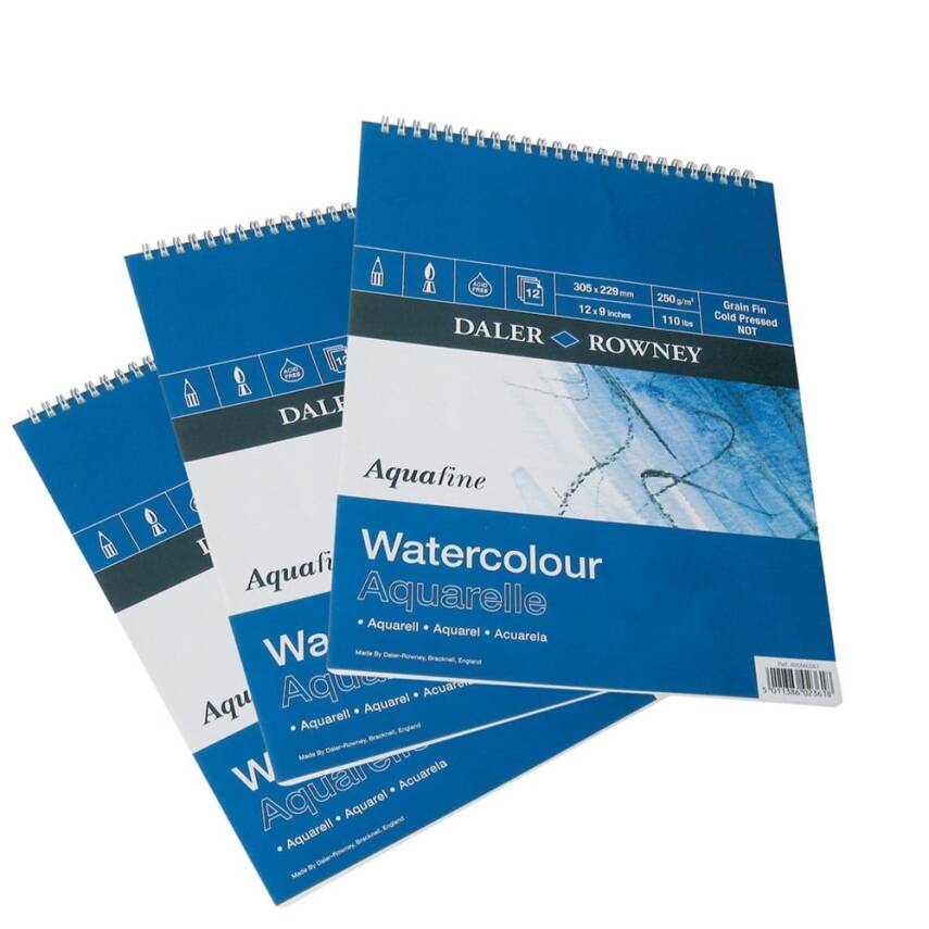 Daler Rowney Aquafıne Spıral.300Gr 30X23Cm. (12X9") 12Sht. - 2