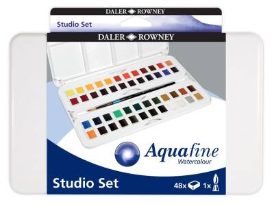 Daler Rowney AquaFine Suluboya Seyahat Seti 48'li