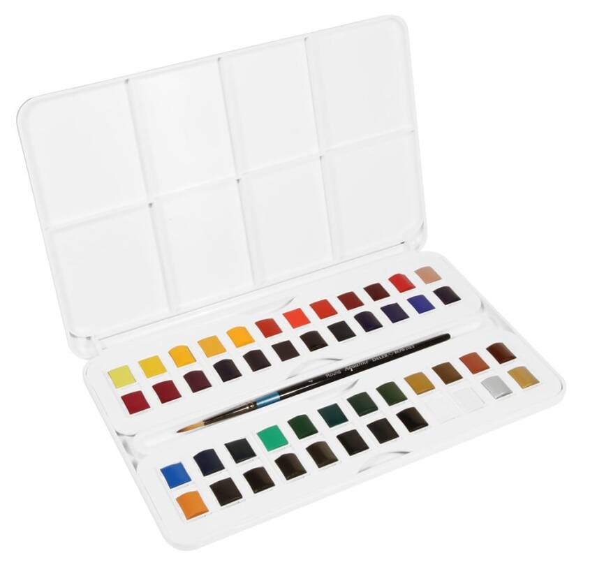 Daler Rowney AquaFine Suluboya Seyahat Seti 48'li - 2