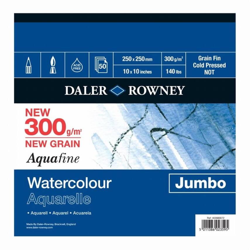 Daler Rowney Aquafıne Wat Col Pad 25*25Cm 300Gr 12Sh - 1