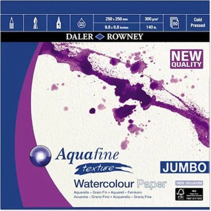 Daler Rowney Aquafine  Watercolor 25*25Cm 300Gr Cold Pressed - 1