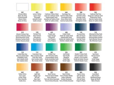 Daler Rowney Aquafine Watercolor Travel Set Brush Gift Plastic Box 24 Pieces - 2