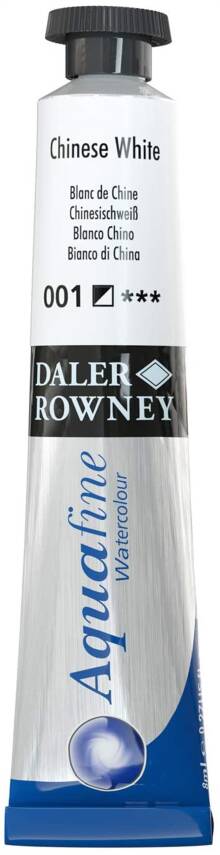 Daler Rowney Aquafine Watercolour 8ml Tube 001 Chinese White - 1