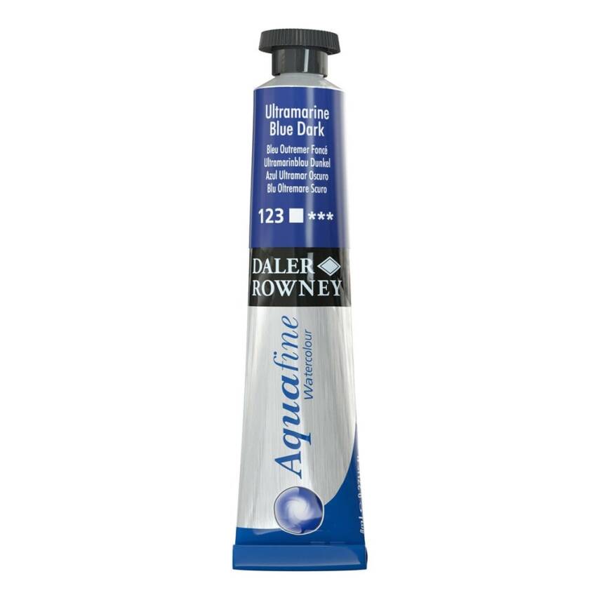 Daler Rowney Aquafine Watercolour 8ml Tube 123 Ultramarine Blue Dark - 1