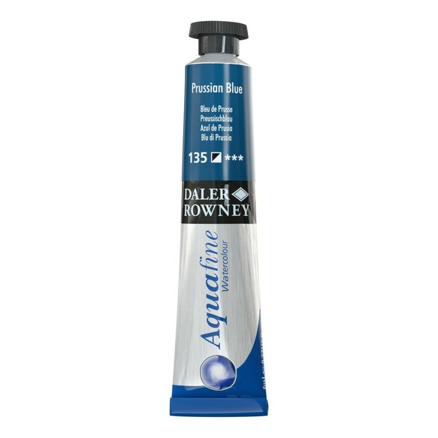 Daler Rowney Aquafine Watercolour 8ml Tube 135 Prussian Blue - 1