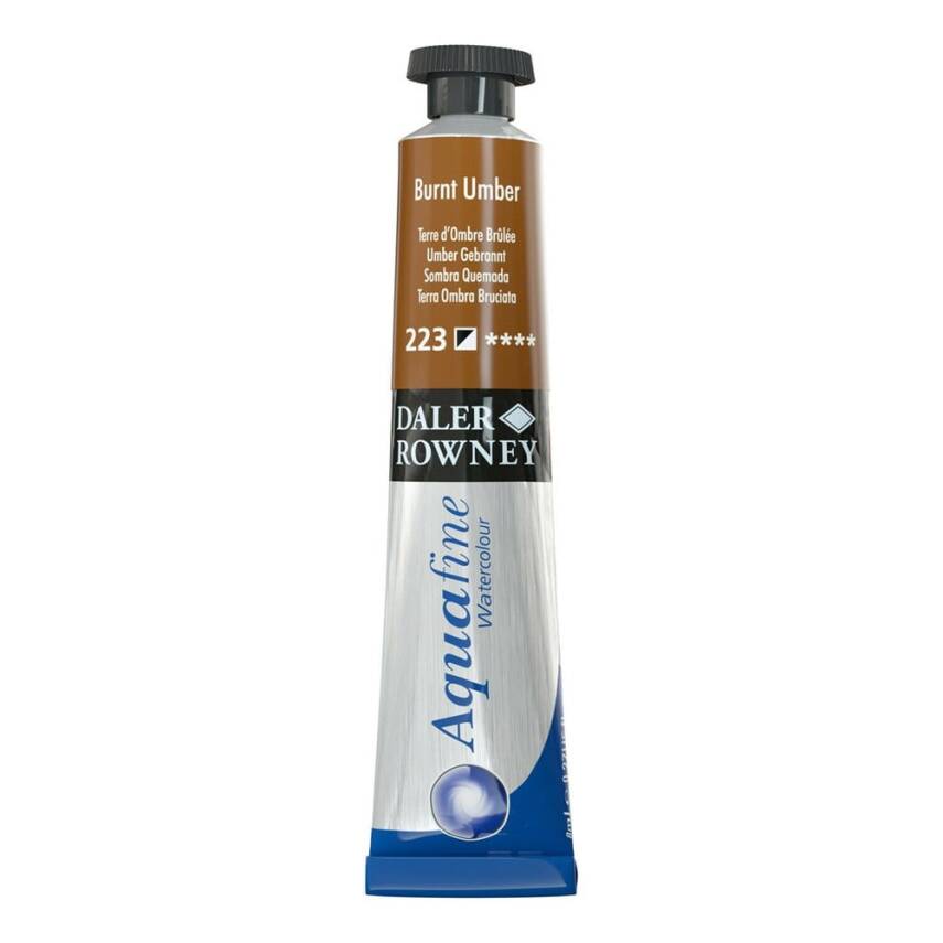 Daler Rowney Aquafine Watercolour 8ml Tube 223 Burnt Umber - 1