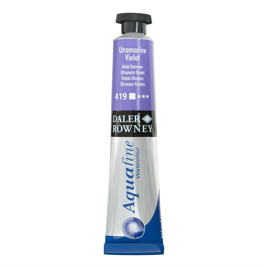 Daler Rowney Aquafine Watercolour 8ml Tube 419 Ultramarine Violet - 1