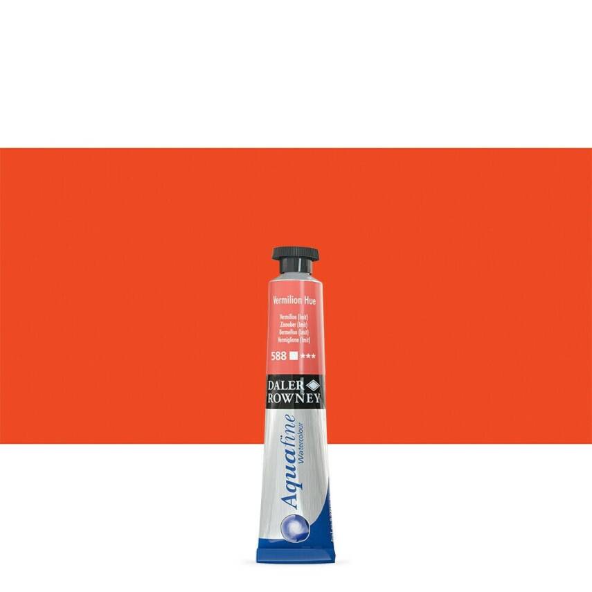 Daler Rowney Aquafine Watercolour 8ml Tube 588 Vermilion Hue - 1