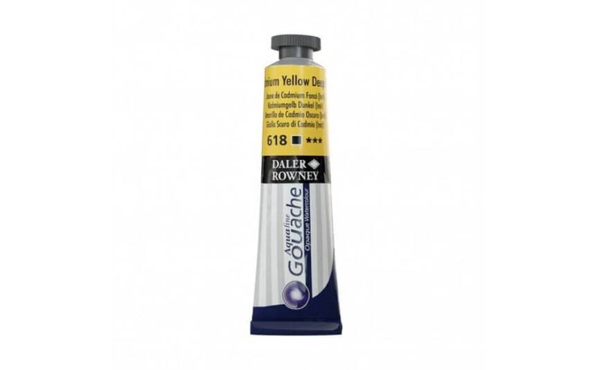 Daler Rowney Aquafine Watercolour 8ml Tube 618 Cadmium Yellow Deep Hue - 1